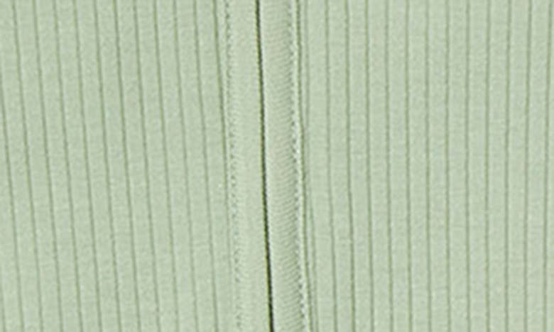 Mori Rib Fitted One-piece Footie Pajamas In Ribbed Sage