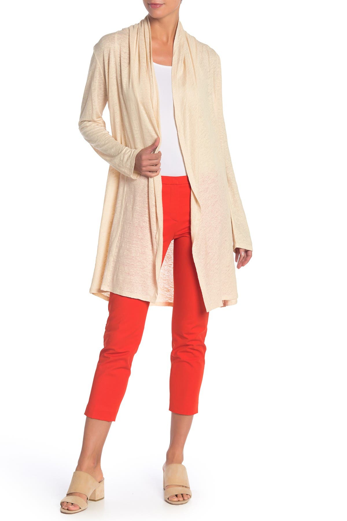 theory linen cardigan