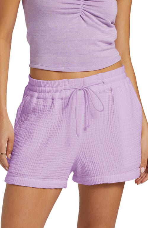 Cotton Gauze Cover-Up Shorts in Tulip