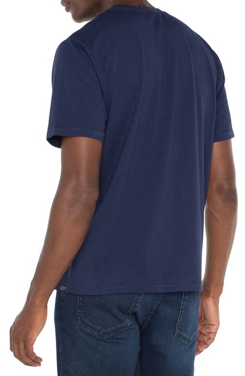 Shop Liverpool Crewneck Stretch Jersey T-shirt In Navy