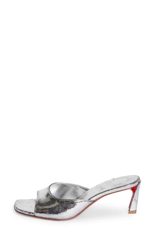 Shop Christian Louboutin Condora Slide Sandal In Silver/lin Silver