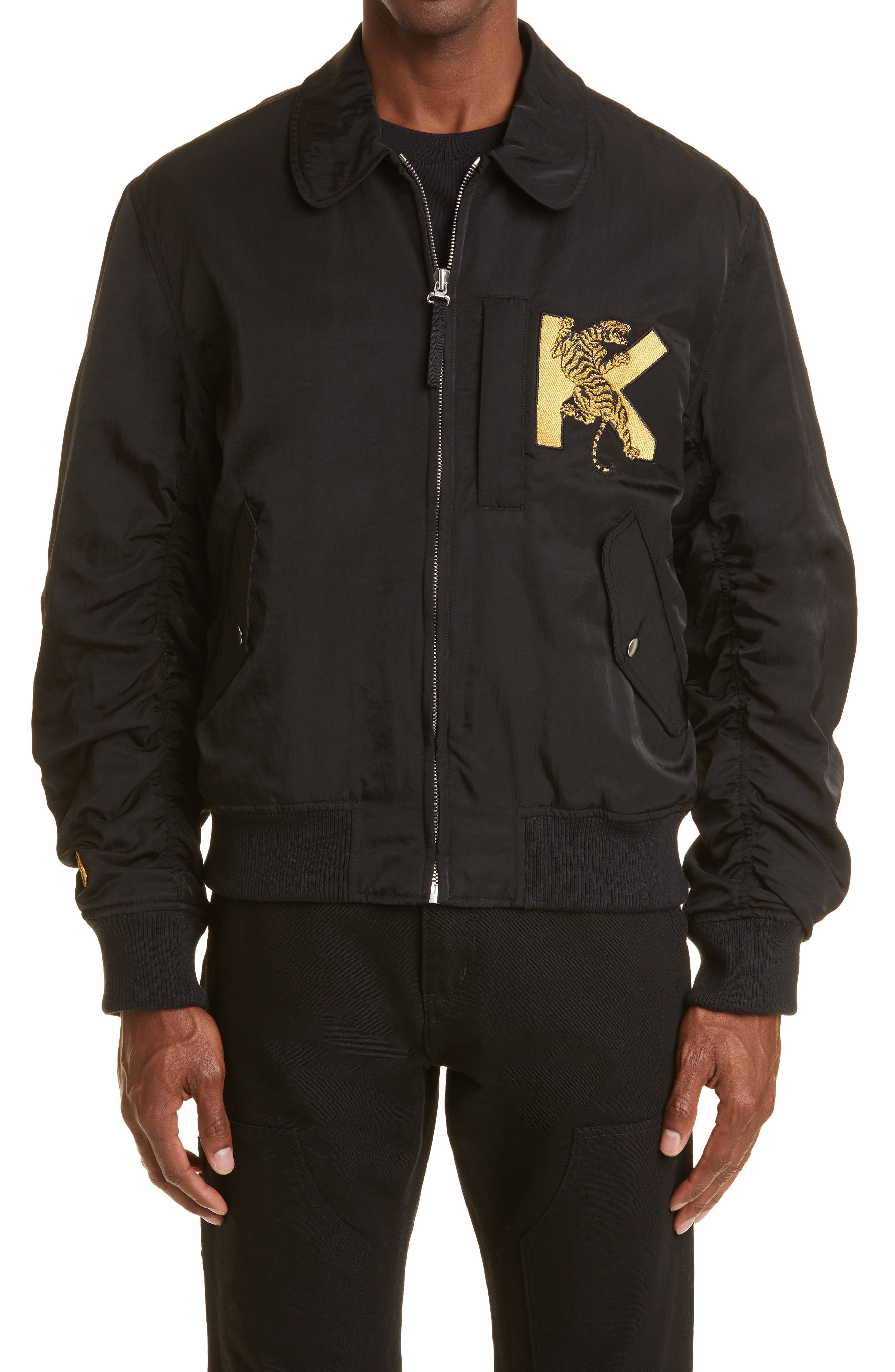 american stitch patches bomber jacket