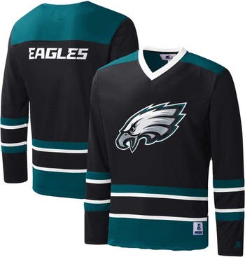Lids Philadelphia Eagles Starter Cross-Check V-Neck Long Sleeve T-Shirt -  Black