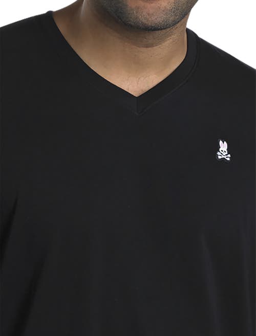 Psycho Bunny Embroidered Logo T-shirt In Black
