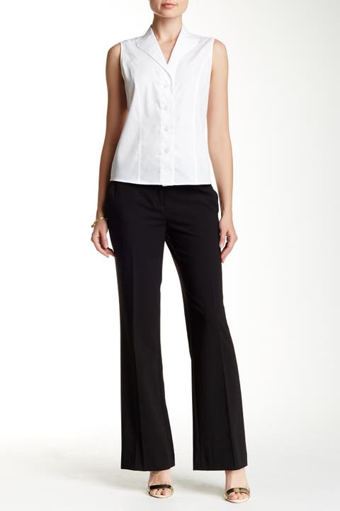 Calvin Klein NEW Black Womens Size 6 Flat Front Stretch Dress Pants 