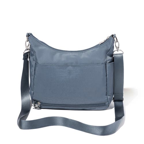 Shop Baggallini Modern Everywhere Hobo Crossbody Bag With Wristlet In Mist