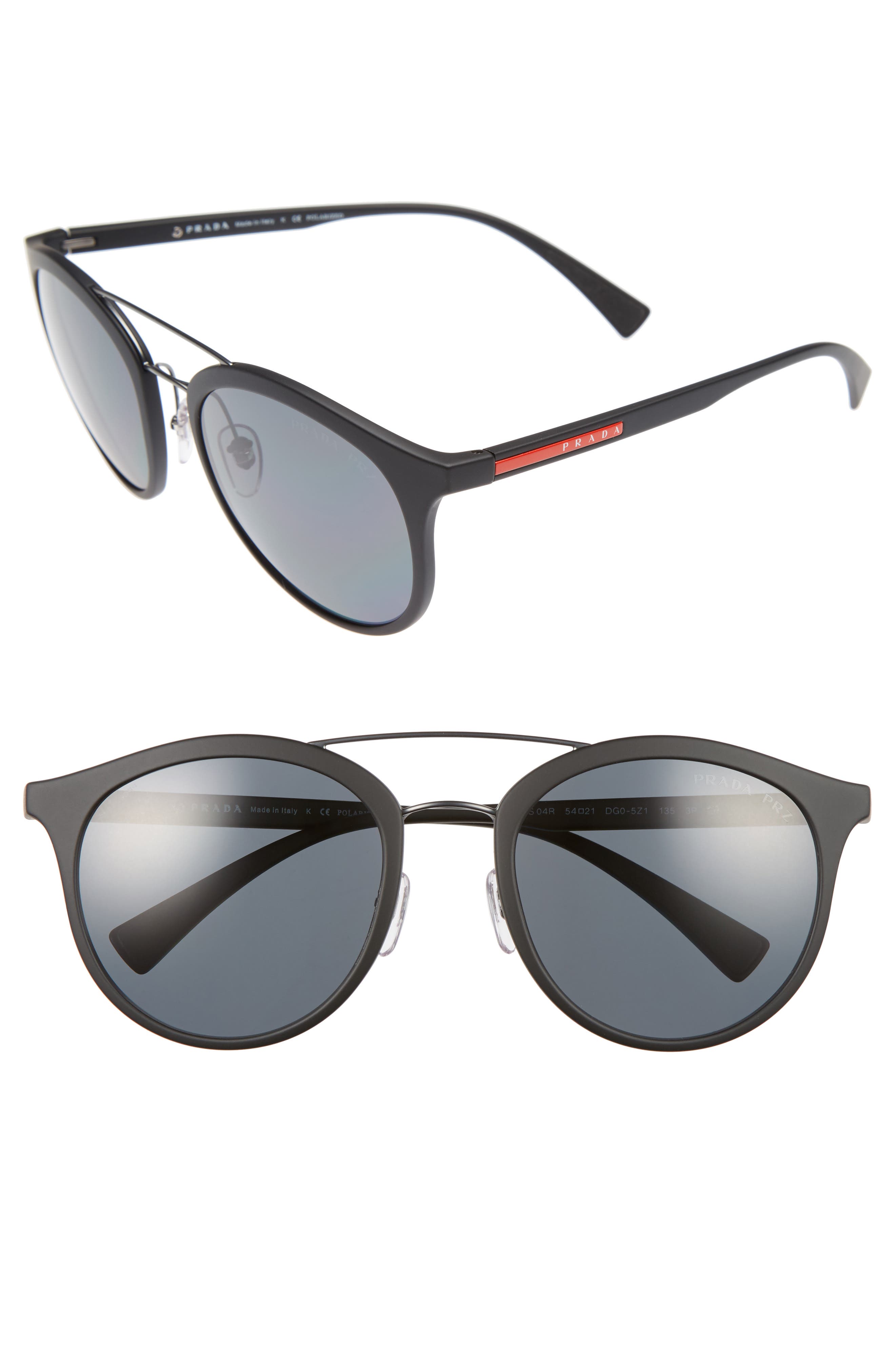 Prada 54mm Polarized Round Sunglasses Nordstrom