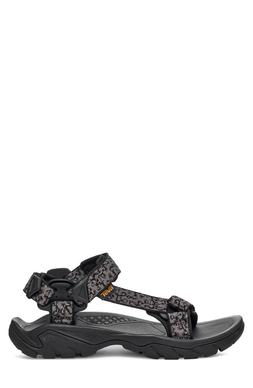 Teva Men's Terra Fi 5 Universal Sandal In Wavy Trail Black In Magma Black/grey