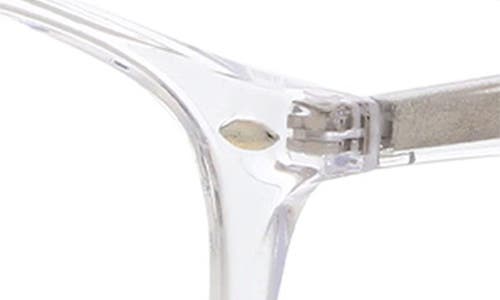 Oscar De La Renta 50mm Blue Light Blocking Glasses In Crystal Clear