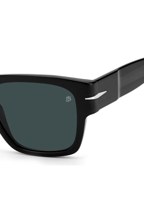 Shop David Beckham Eyewear 52mm Rectangular Sunglasses In Black