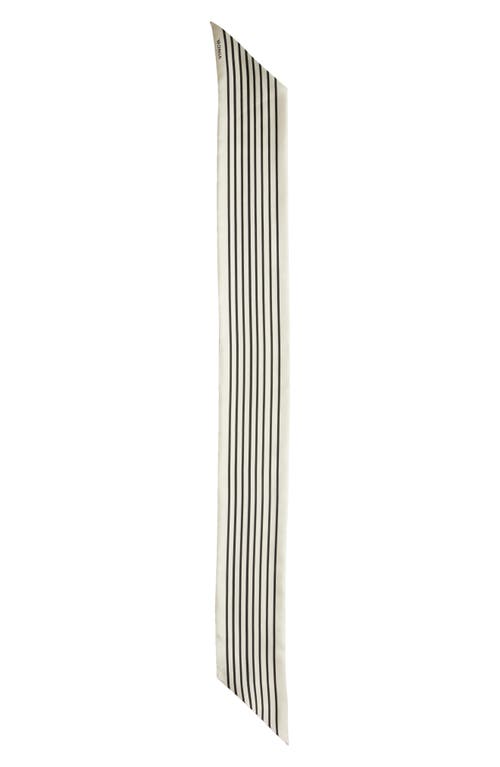 Vince Stripe Silk Ribbon Scarf In Bell/desert Wind