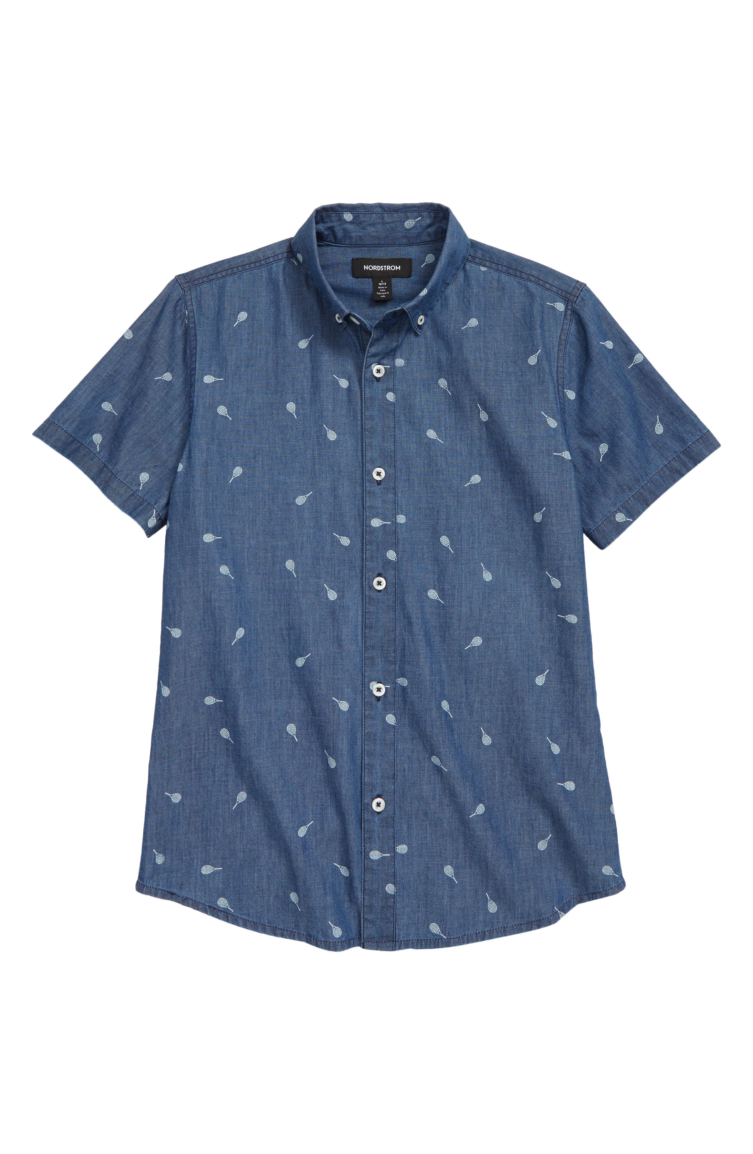 NEW Boys Short Sleeves Shirt Kids Formal Shirt Cotton Size 000-6 Blue Stripes 