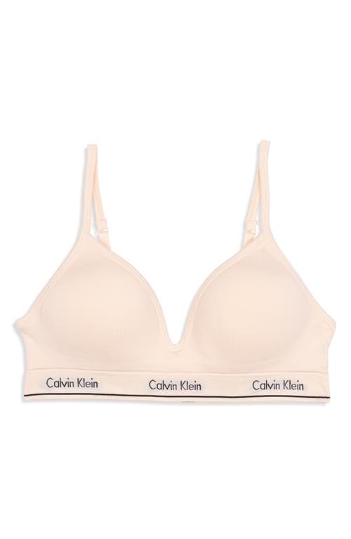 Shop Calvin Klein Kids' Hybrid Sports Bra In Sand