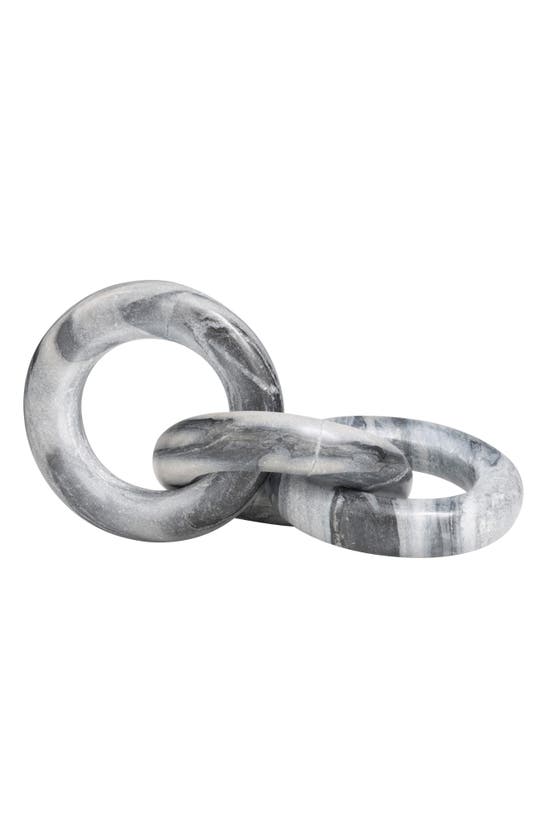 Shop Vivian Lune Home Marble Chain Sculpture In Black