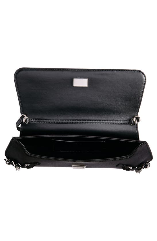 Givenchy Voyou Flower East/west Silk Shoulder Bag In Black