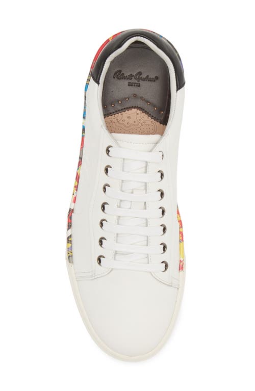 Robert Graham Sator Low Top Leather Sneaker In White