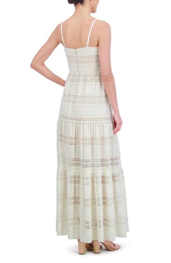 Eliza J Petite V-neck Sleeveless Lace Maxi Dress In Multi
