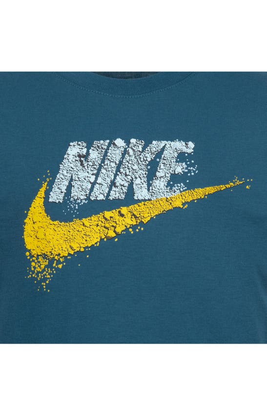 Shop Nike Kids' Gravel Futura Graphic T-shirt In Geode Teal