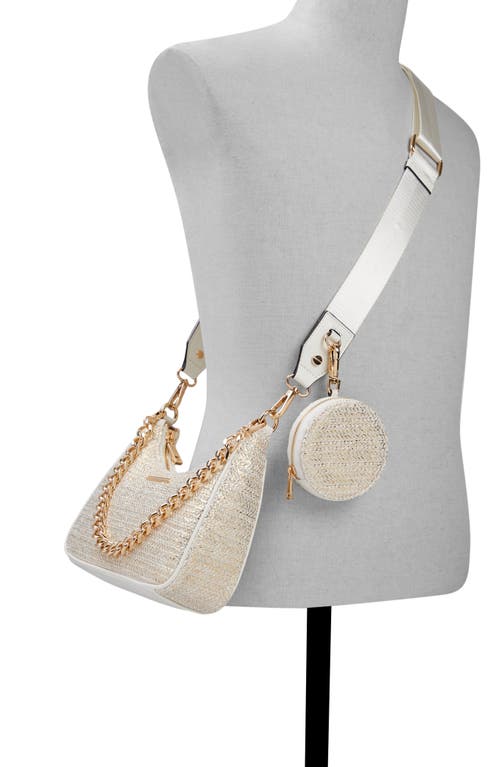 Shop Aldo Santanaax Crossbody Bag In White