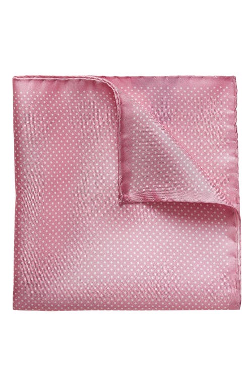 Eton Dot Silk Pocket Square in Pink/red 