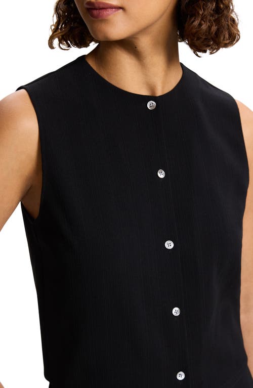 Shop Theory Admira Button-up Shell In Black