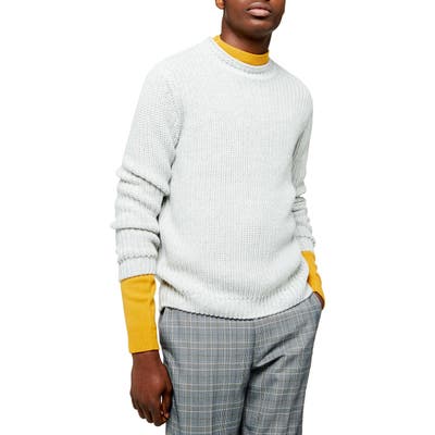 Topman Chunky Crewneck Sweater, Grey