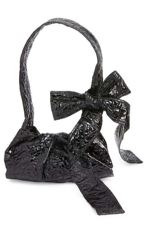 Vesna Floral Quilted Shoulder Bag in Black