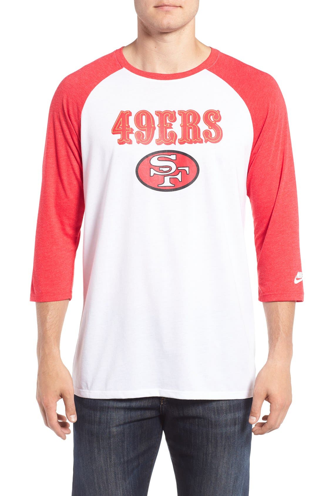 49ers off the shoulder shirt