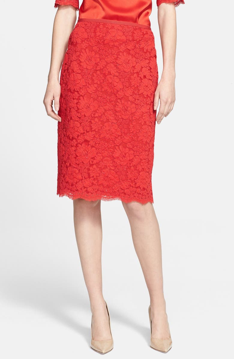 St. John Collection Florentine Lace Skirt | Nordstrom