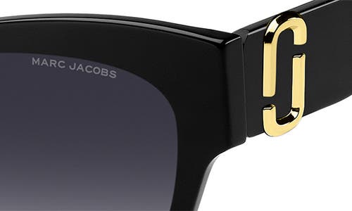 Marc Jacobs Marc 762s Acetate Rectangle Sunglasses In Black/dark Grey