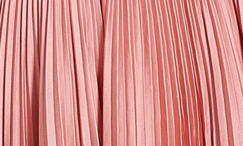 Shop Mac Duggal Cutout Pleated Satin High-low Gown In Dusty Rose