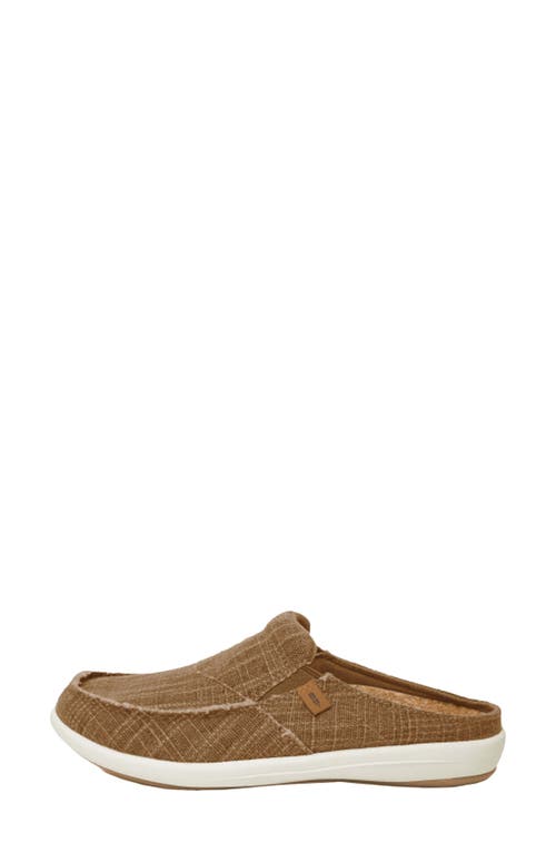 Revitalign Siesta Orthotic Canvas Slip-on Shoe In Bison