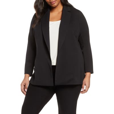 Plus Size Eileen Fisher Notch Collar Jacket, Black