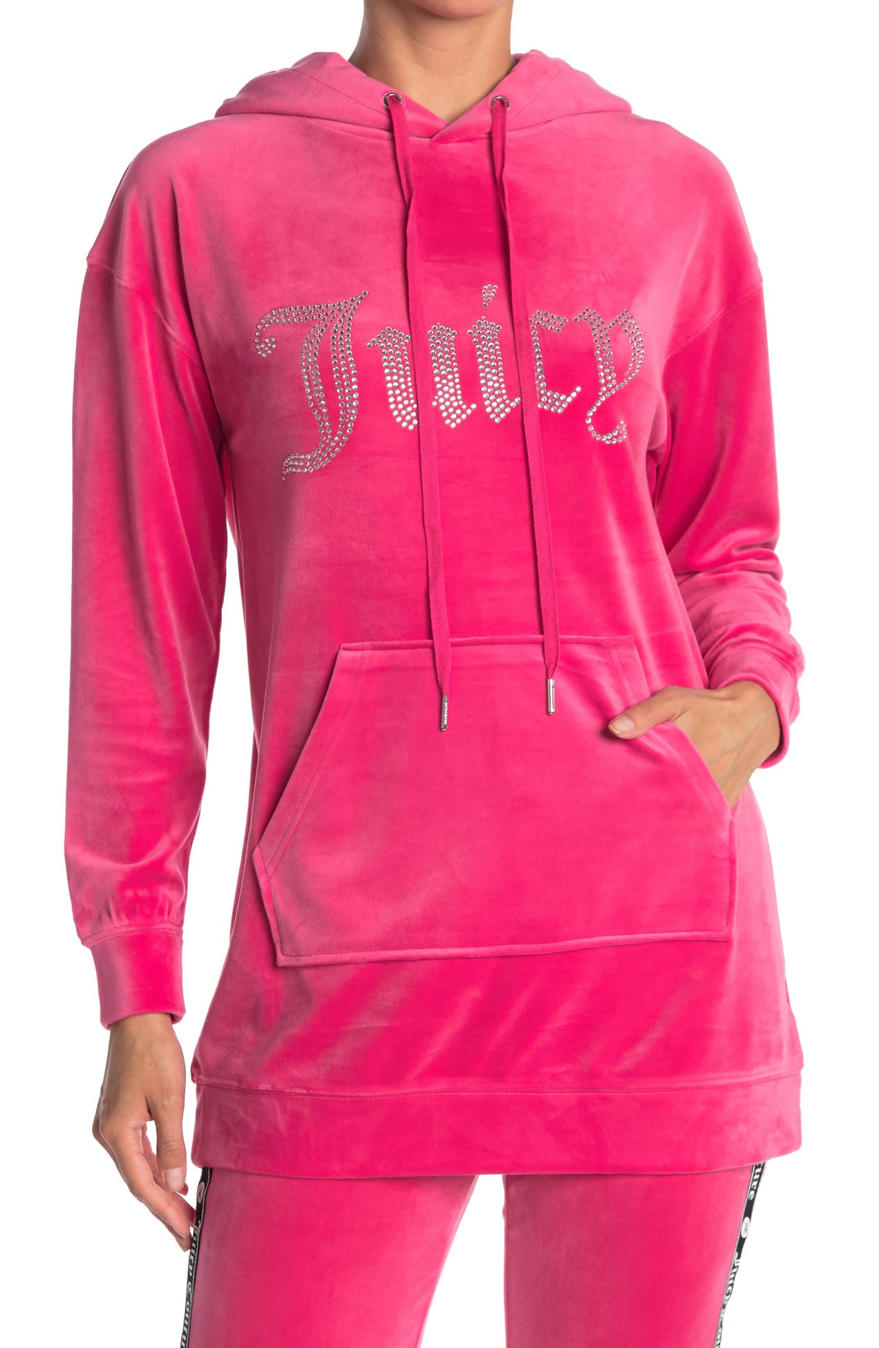 Juicy Couture Velour Embellished Drawstring Hoodie Nordstrom Rack