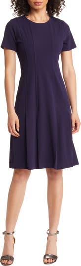 Tahari ASL Stretch Crepe Fit & Flare Dress | Nordstrom