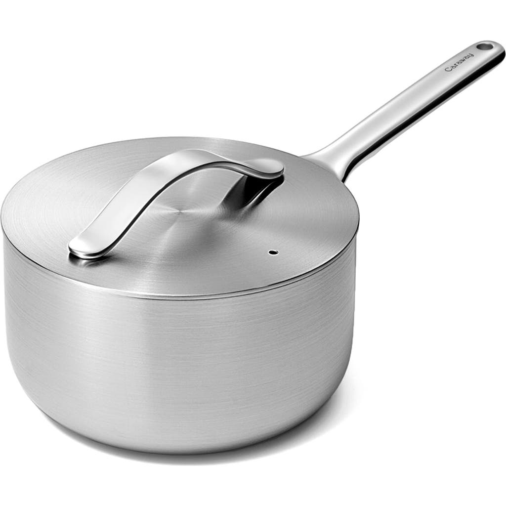 Shop Caraway Stainless Steel Sauce Pan & Lid