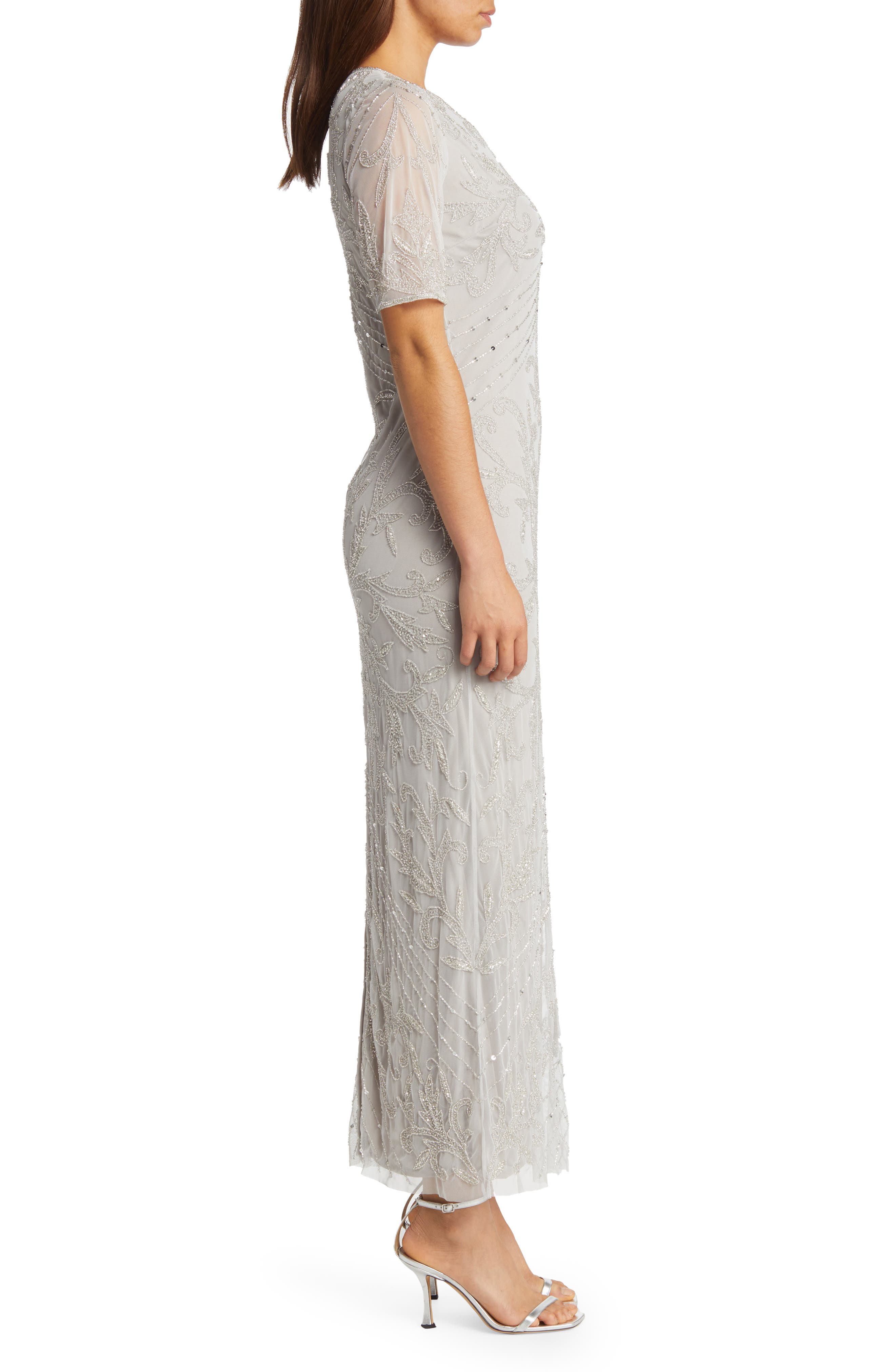 pisarro nights embellished gown