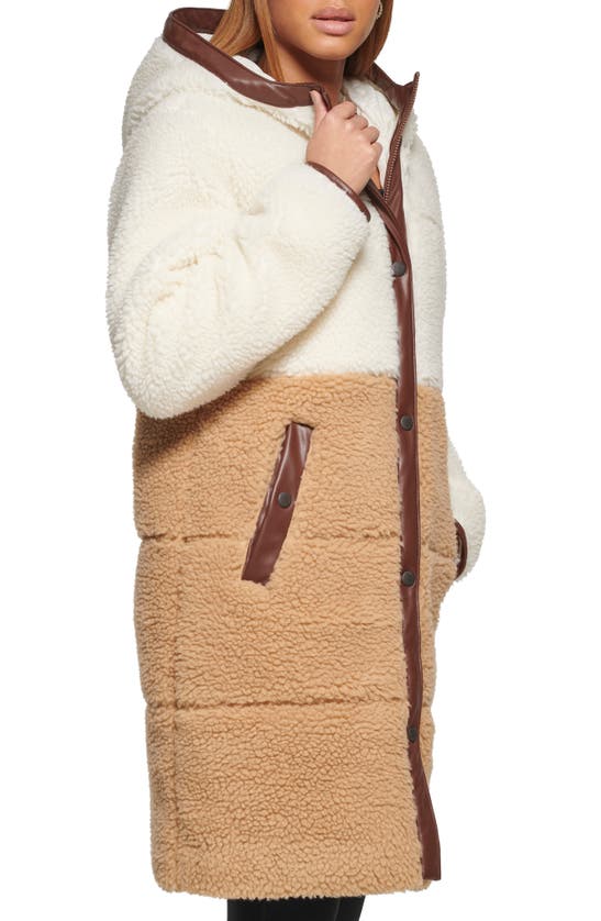 LEVI'S FAUX SHEARLING QUILTED PARKA