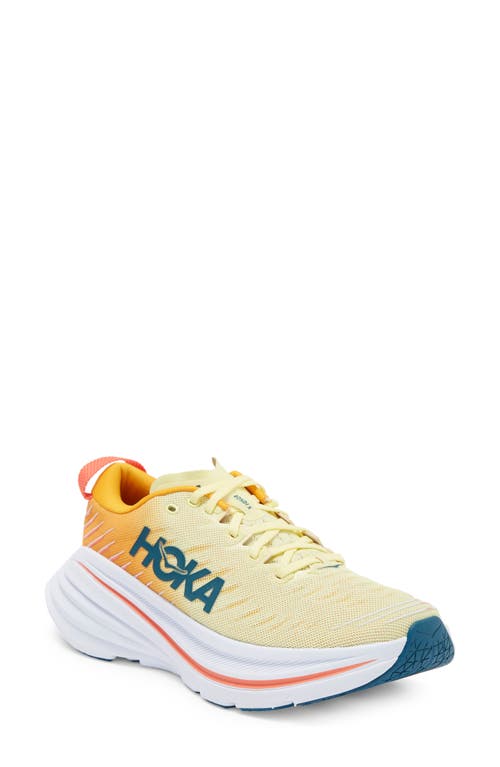 Shop Hoka Bondi X Running Shoe In Yellow Pear/radiant Yellow