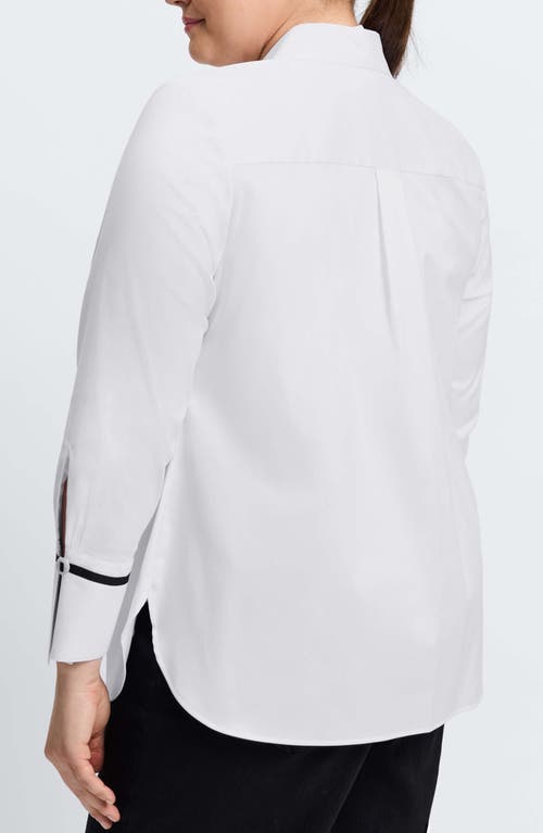 Shop Foxcroft Iris Button-up Shirt In White