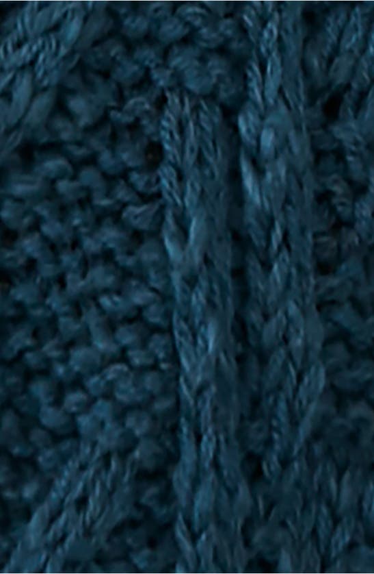 Free People Montana Cable Cotton Cardigan In Varsity Navy