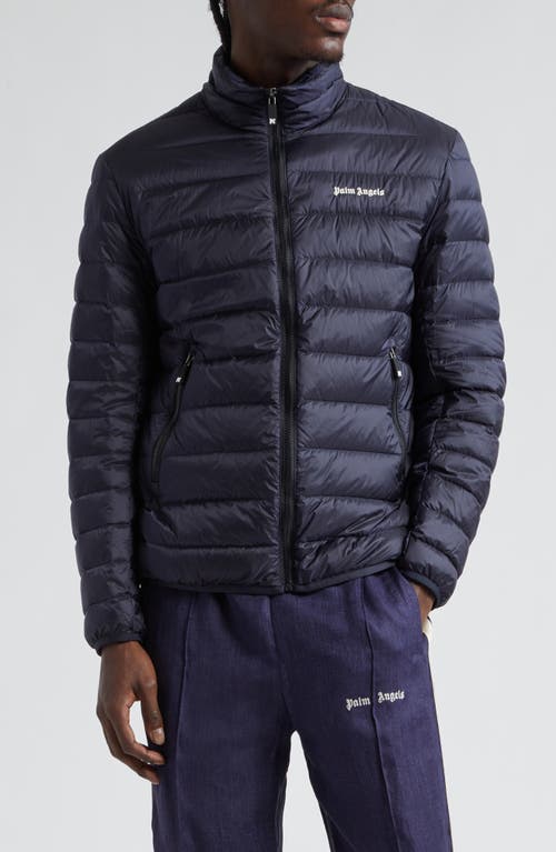 Classic Logo Down Puffer Jacket in Navy Blue
