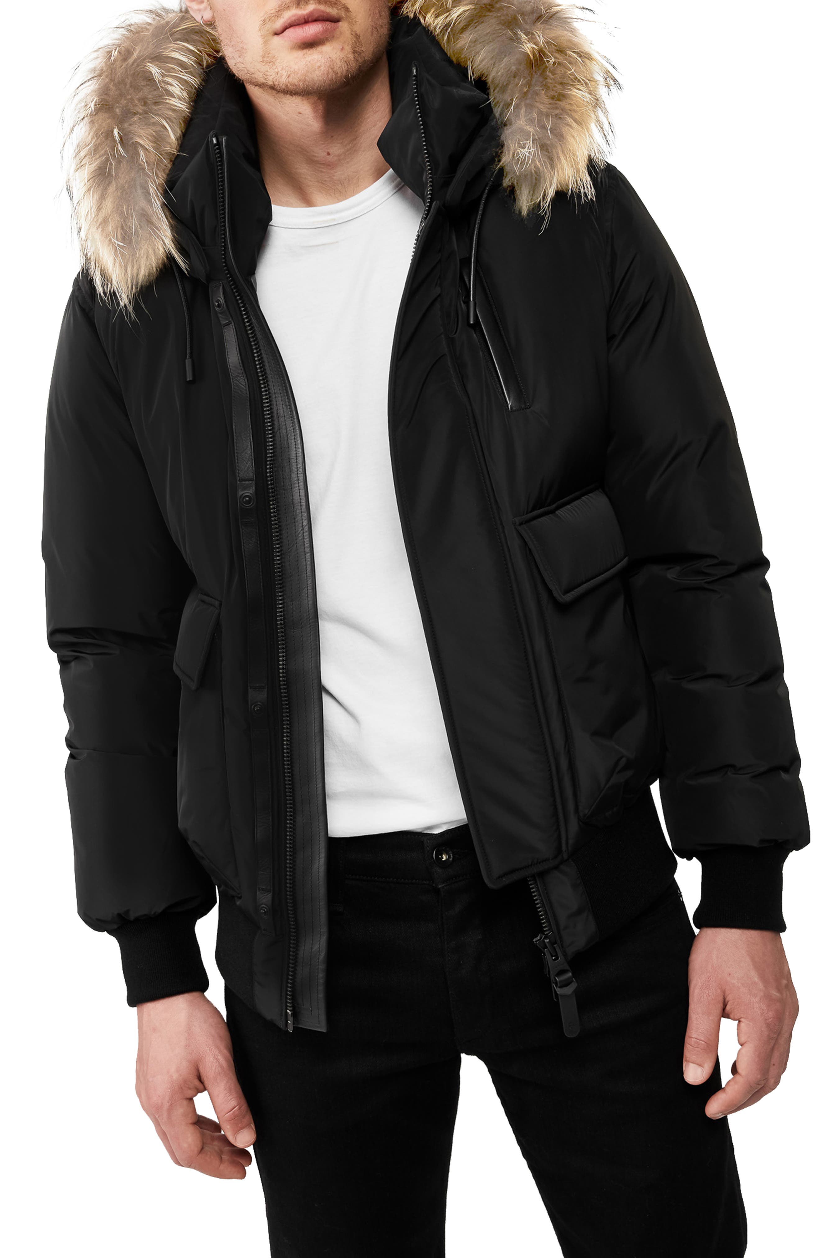 mackage leather puffer