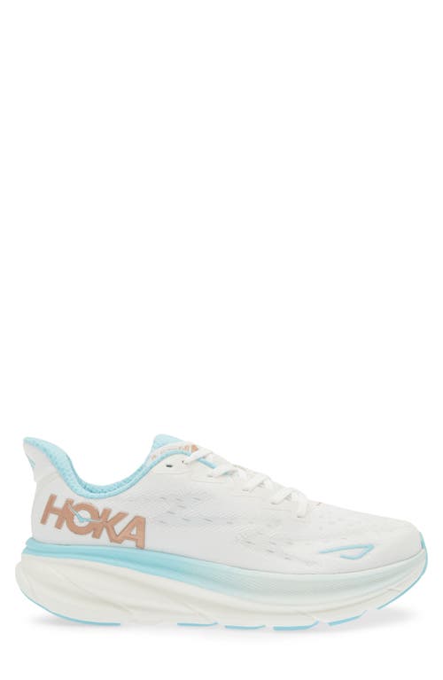 Shop Hoka Clifton 9 Running Shoe In Frost/rose Gold