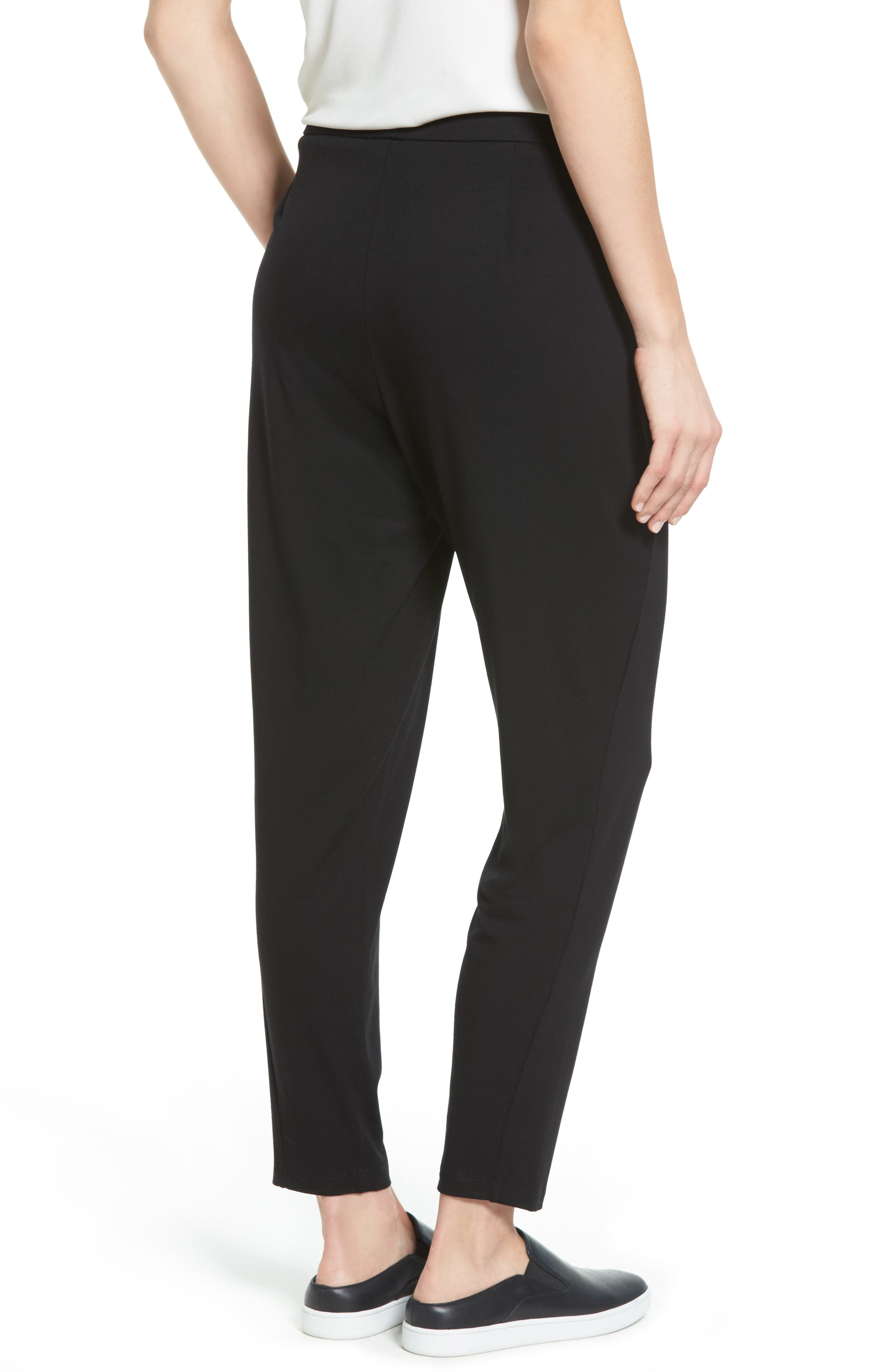 eileen fisher crop stretch knit pants