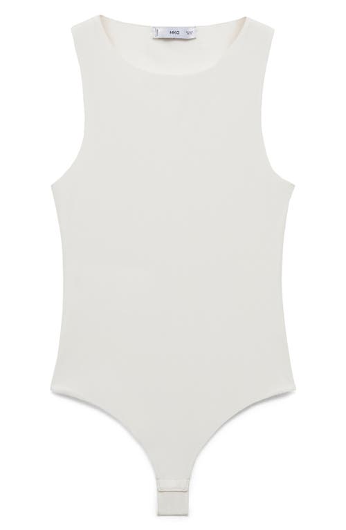Mango Sleeveless Bodysuit In White