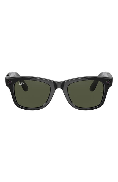 EAN 8056597489478 product image for Ray-Ban Stories Wayfarer 50mm Smart Glasses in Black/Dark Green at Nordstrom | upcitemdb.com