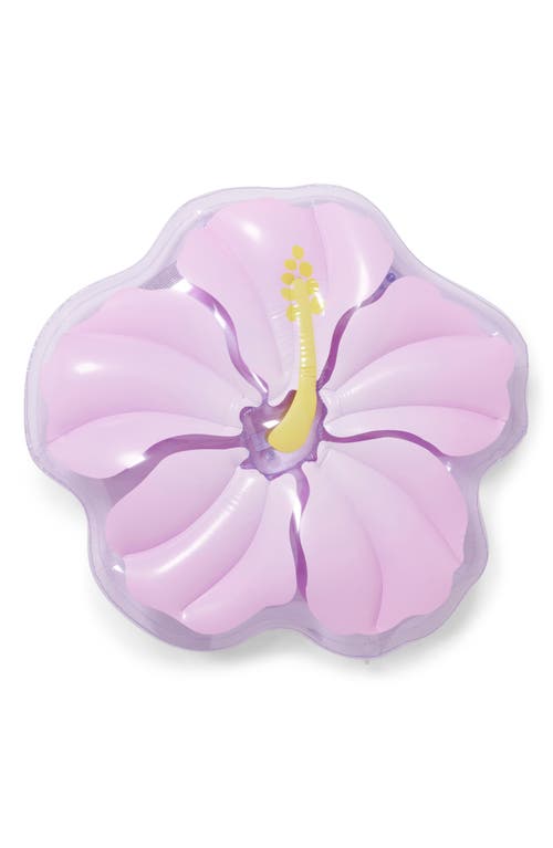 Sunnylife Hibiscus Luxe Pool Float in Pastel Lilac at Nordstrom