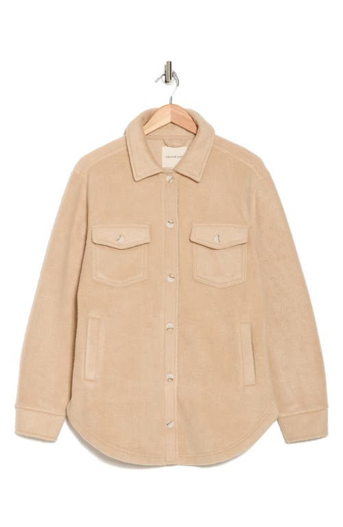 Thread & Supply Polar Fleece Shacket In Sesame