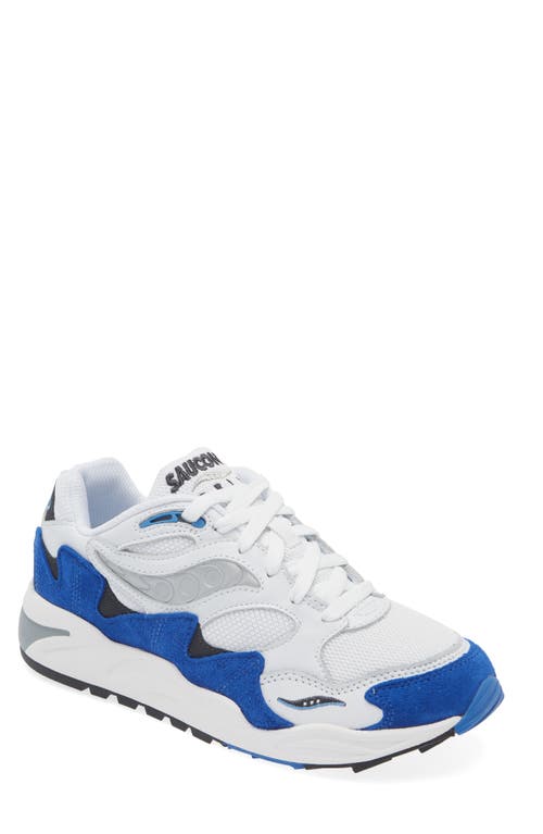 Shop Saucony Grid Shadow 2 Sneaker In White/blue